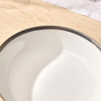 Maille Platine Serving Bowl White 24cm bernardaud maille platine serving bowl white 24cm
