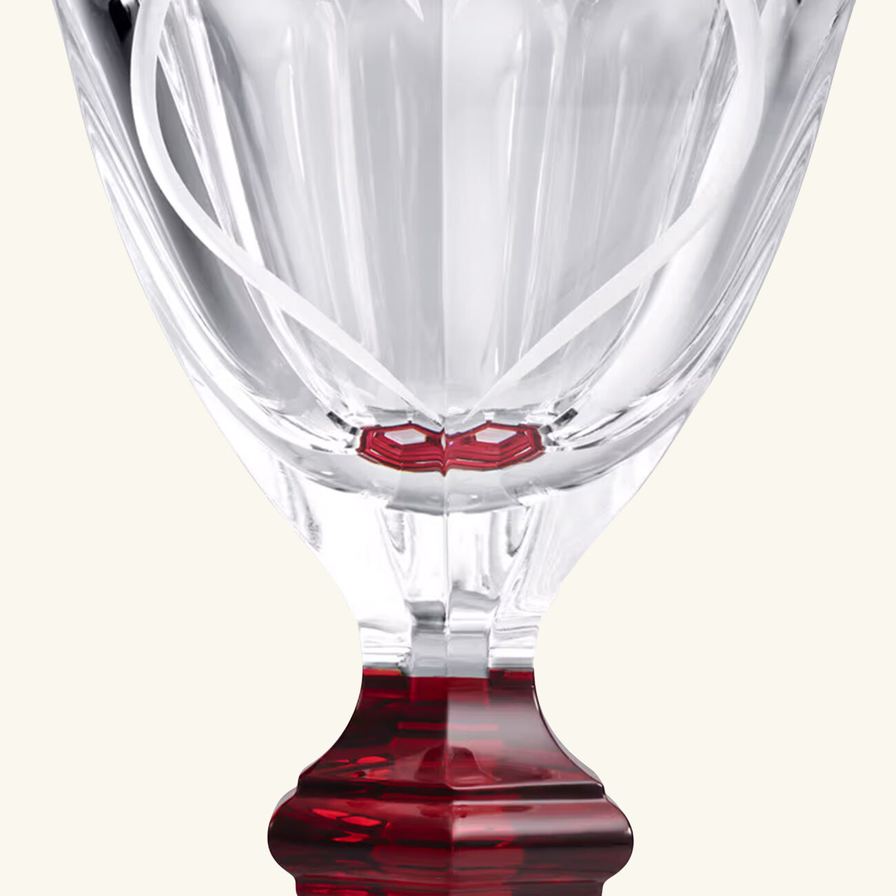 baccarat harcourt 1841 love drinking glass red