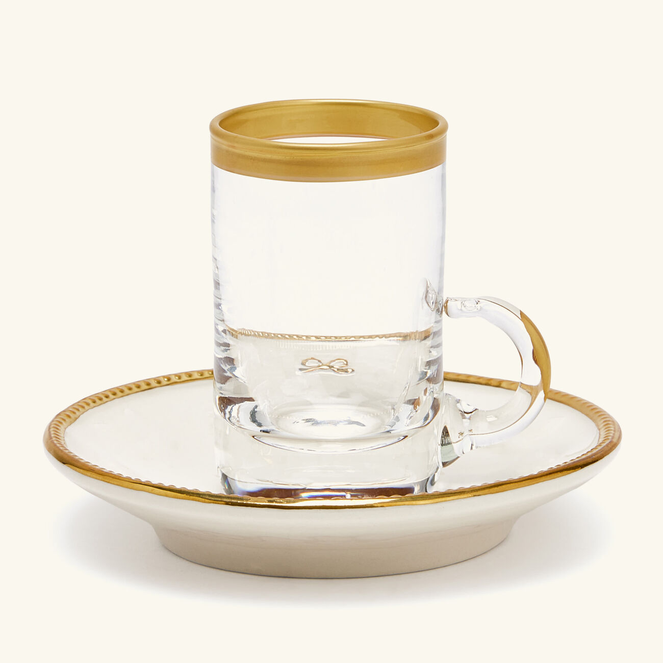 villari butterfly arabic tea cup saucer small white