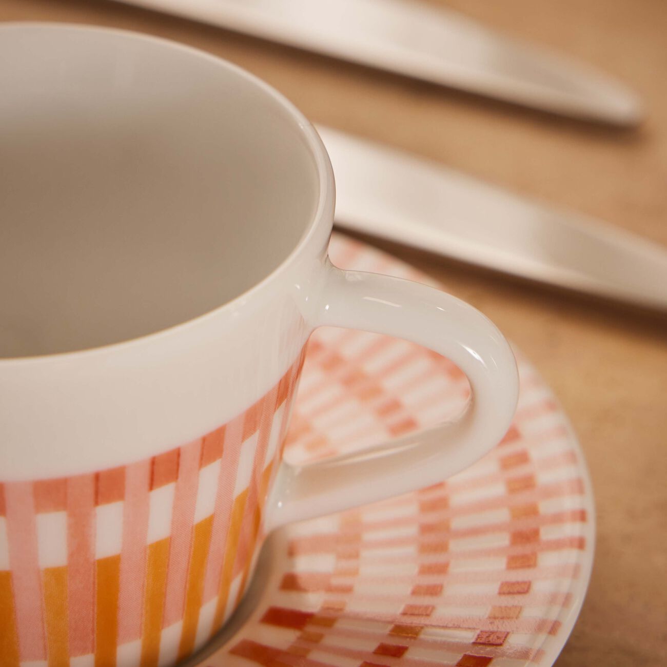 bernardaud terra rosa coffee cup saucer orange set of 2