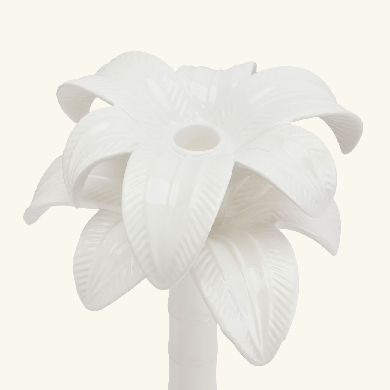 les ottomans palm trees candle holder white
