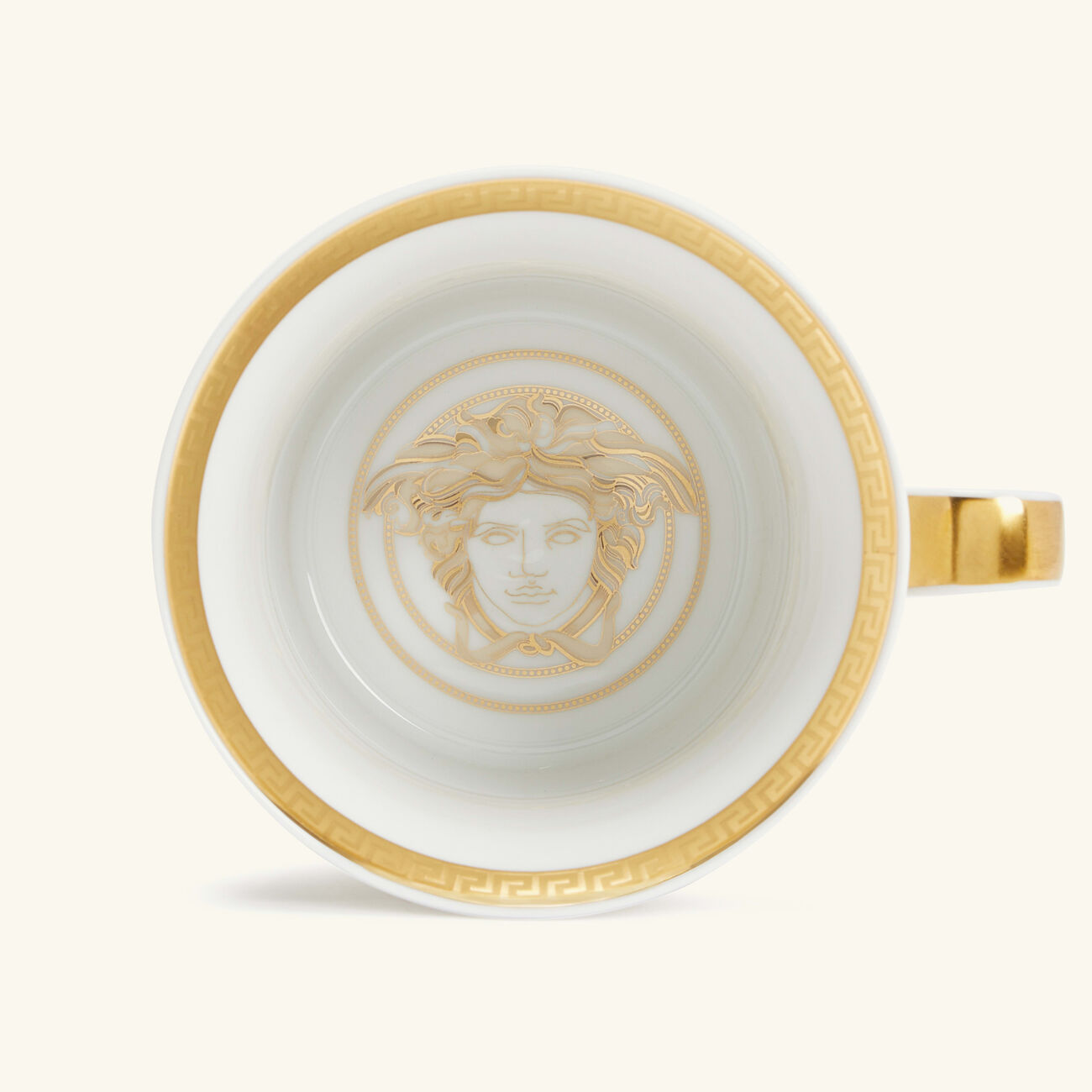 versace medusa gala gold mug white
