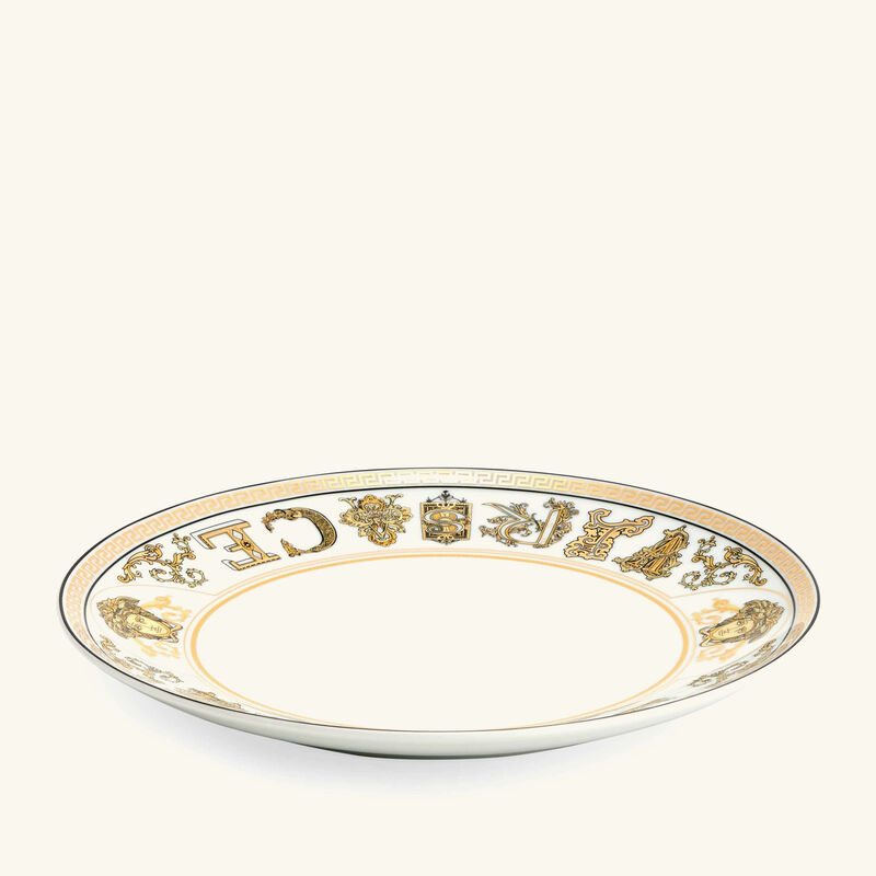 versace virtus gala plate round white 21cm