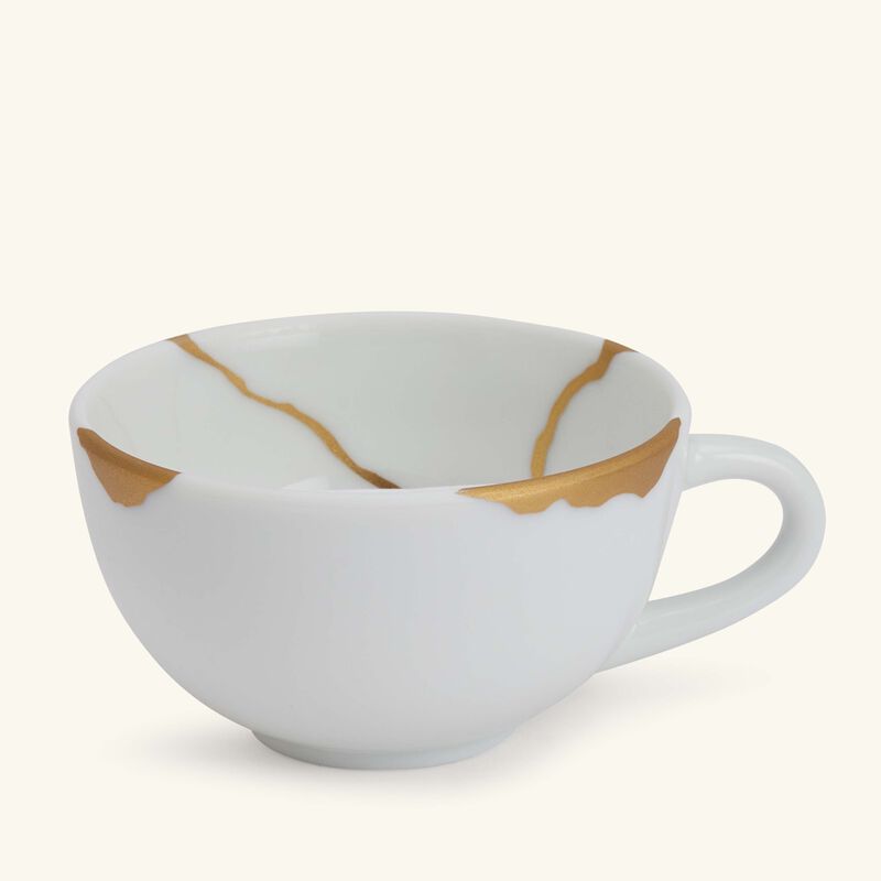 bernardaud kintsugi coffee cup   saucer red set of 4