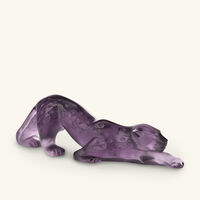 Vesper Zeila Panther Sculpture Small Purple lalique vesper zeila panther sculpture small purple