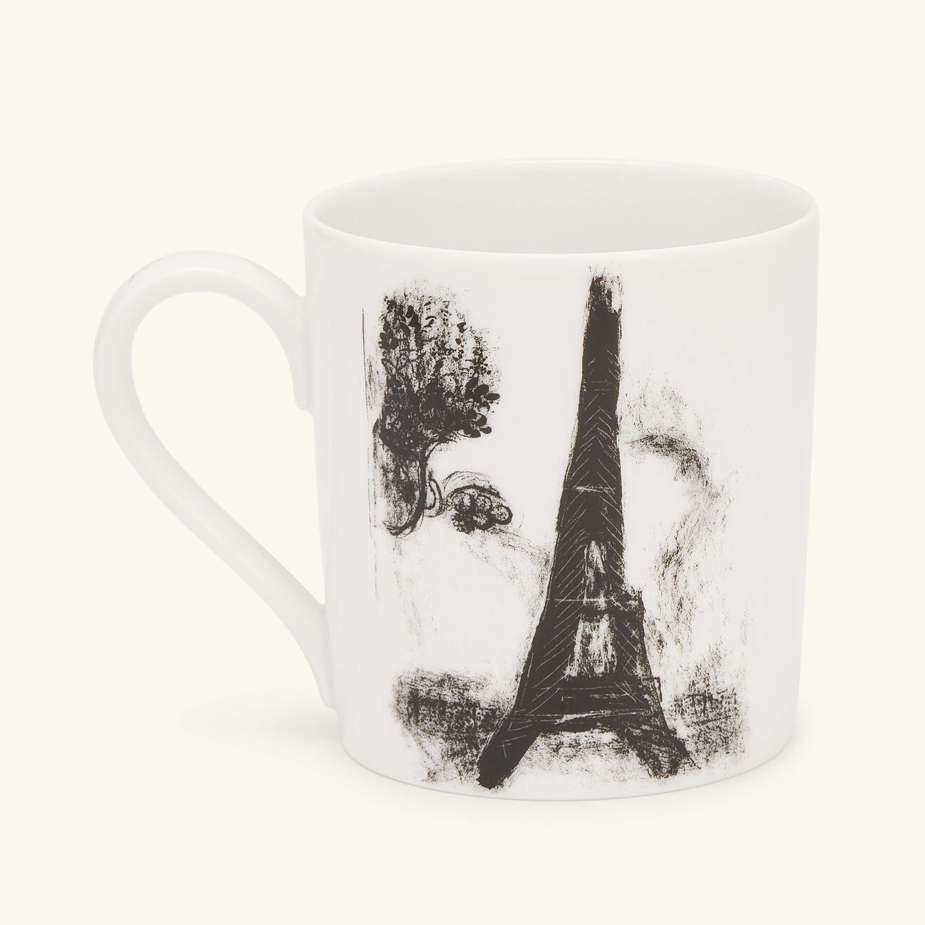 Chagal Le Soleil Noir Sur Paris Mug White bernardaud chagal le soleil noir sur paris mug white