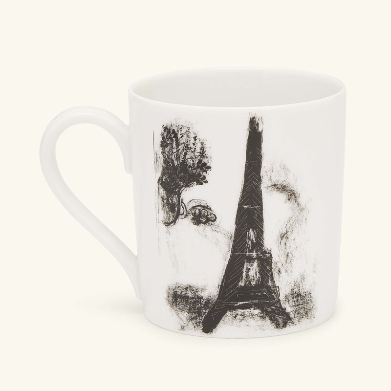 Chagal Le Soleil Noir Sur Paris Mug White bernardaud chagal le soleil noir sur paris mug white