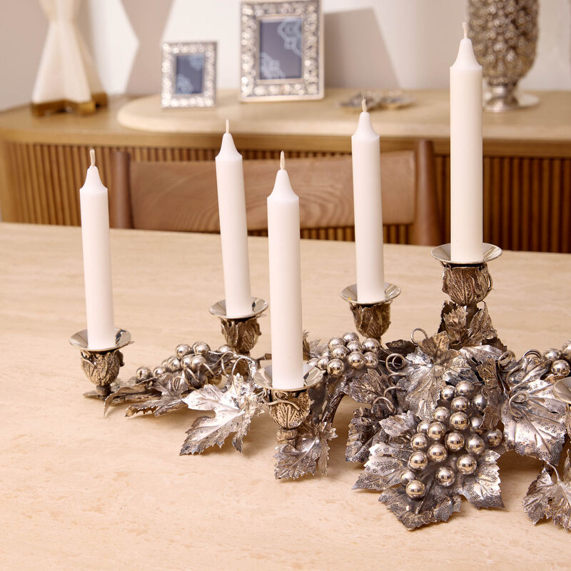 Vine Leaves Candelabra Silver 9 Candles buccellati vine leaves candelabra silver 9 candles