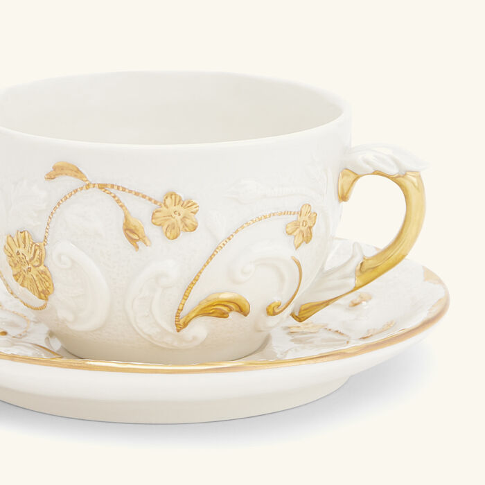 villari taormina coffee cup saucer white