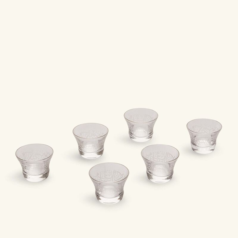 Thuluth Coffee Cup Clear Set of 6 dimlaj thuluth coffee cup clear set of 6