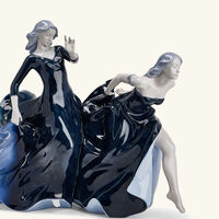 lladro night approaches sculpture large black