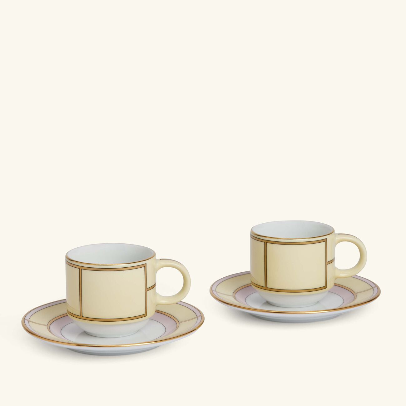 ginori 1735 diva coffee cup saucer yellow set of 2