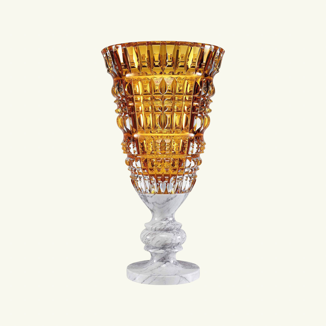 baccarat new antique vase extra large yellow