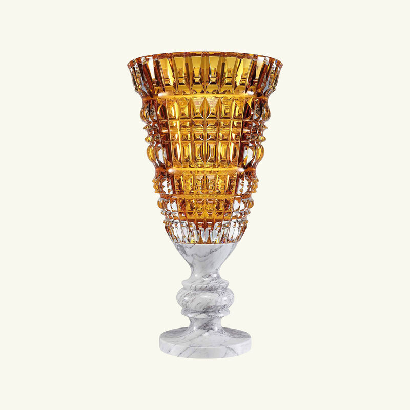 baccarat new antique vase extra large yellow