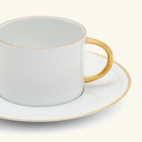 l objet neptune tea cup saucer white set of 2