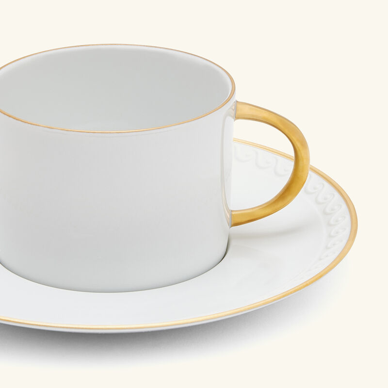 l objet neptune tea cup saucer white set of 2