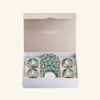 haviland r ves du nil tea cup saucer green set of 4