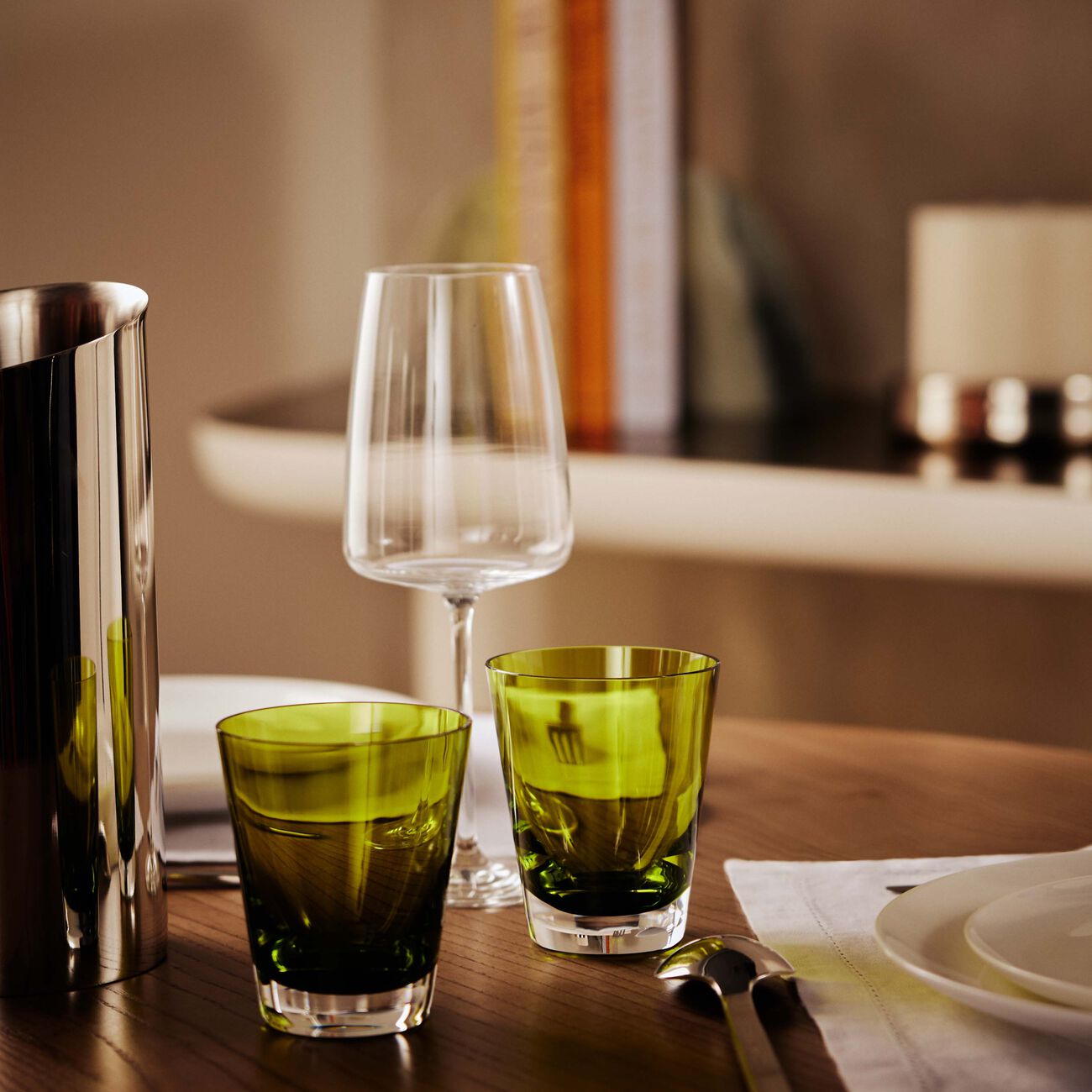 baccarat mosaique tumblers set of 2 green