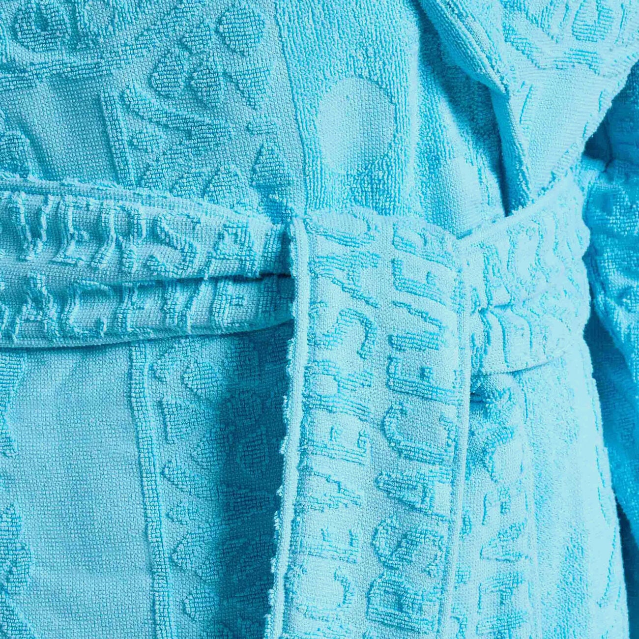 فيرساتشي ثوب الحمام لافاكانزا كبير جدًا أزرق