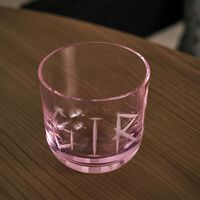 ruckl abc girl drinking glass pink