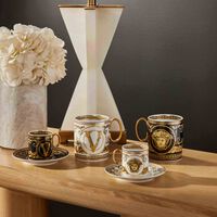 versace virtus gala coffee cup saucer white