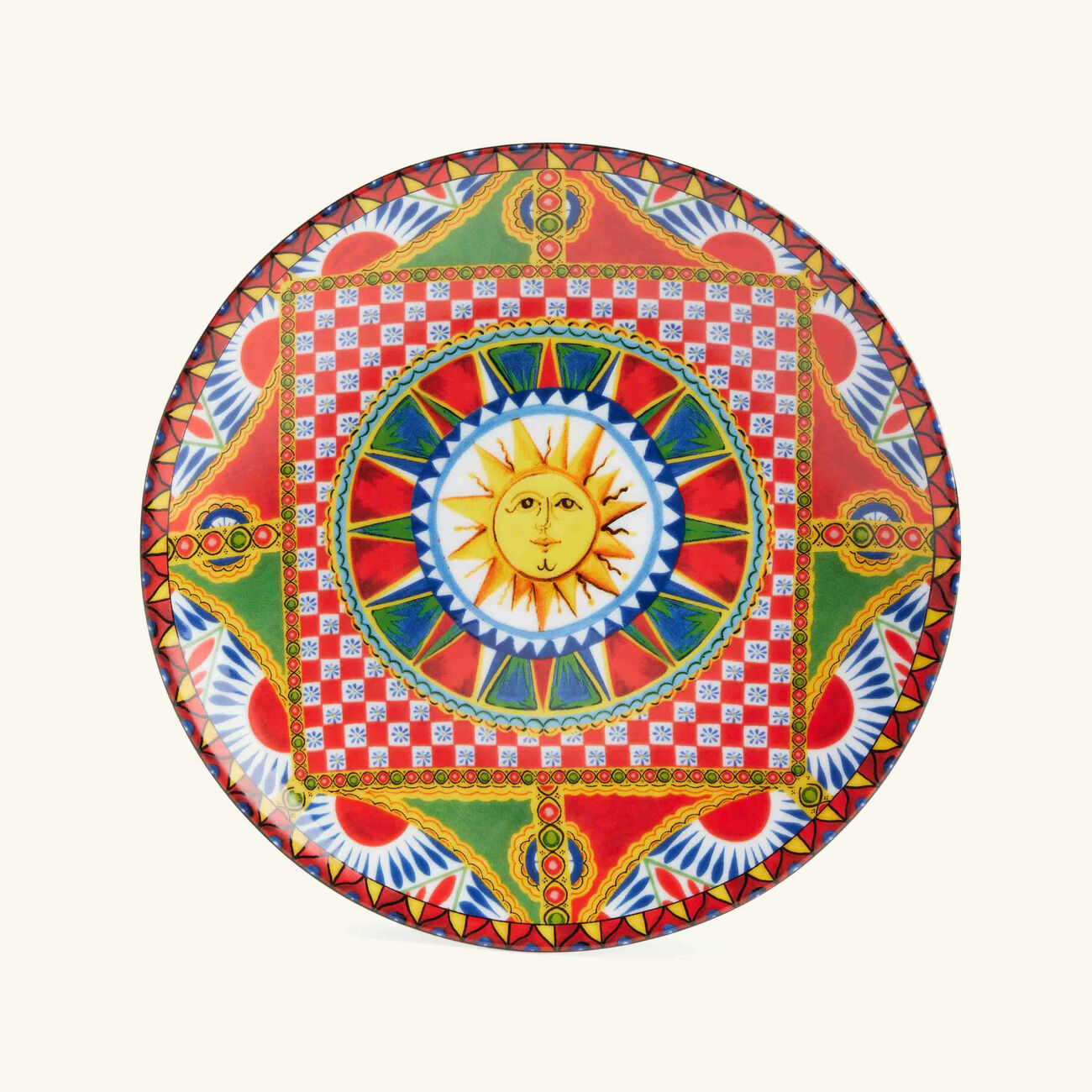 dolce gabbana casa carretto sun dessert plate round 19cm set of 2