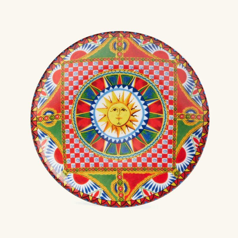 dolce gabbana casa carretto sun dessert plate round 19cm set of 2