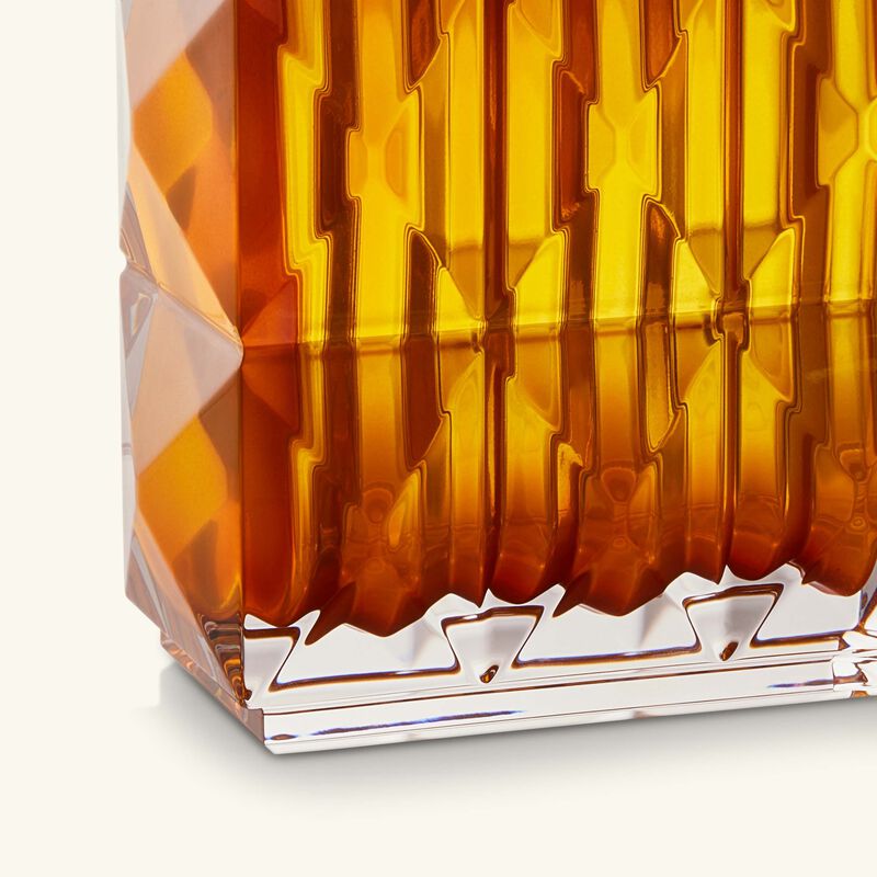 Louxor Vase Rectangular Small Amber baccarat louxor vase rectangular small amber