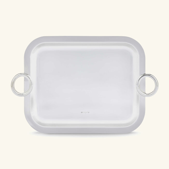 christofle vertigo serving tray square small silver
