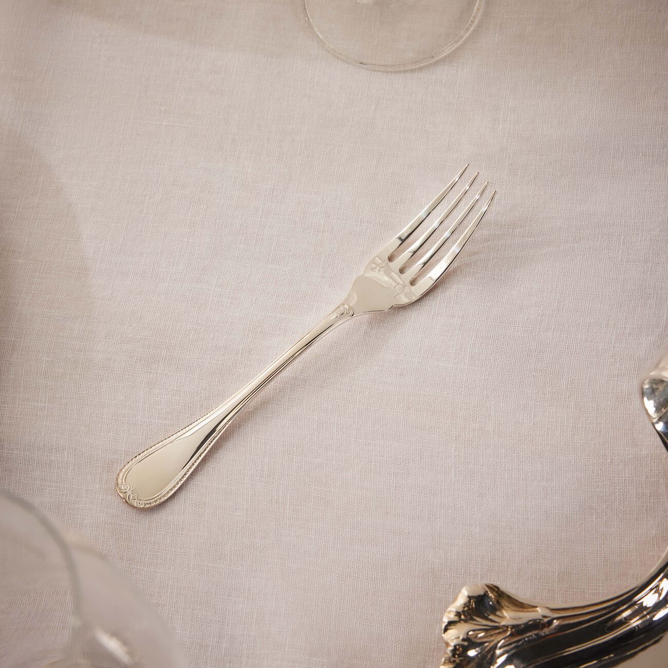 Malmaison Fish Fork Sterling Silver christofle malmaison fish fork sterling silver