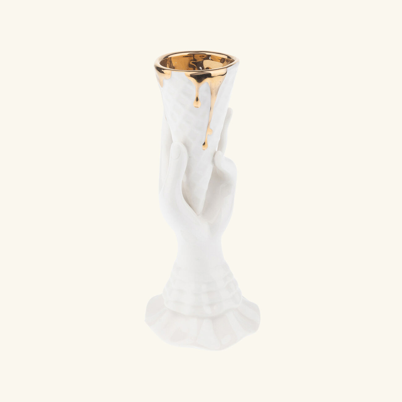 jonathan adler gilded i scream vase small white