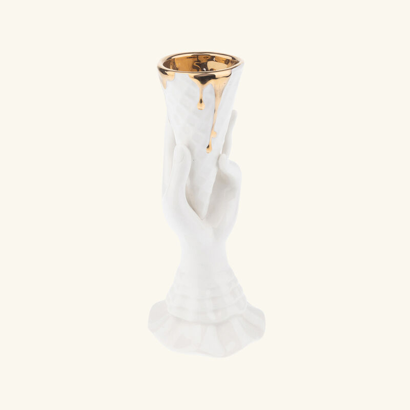 jonathan adler gilded i scream vase small white