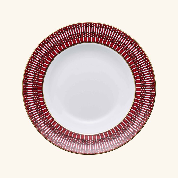 baccarat arcadia soup plate red 23cm set of 2