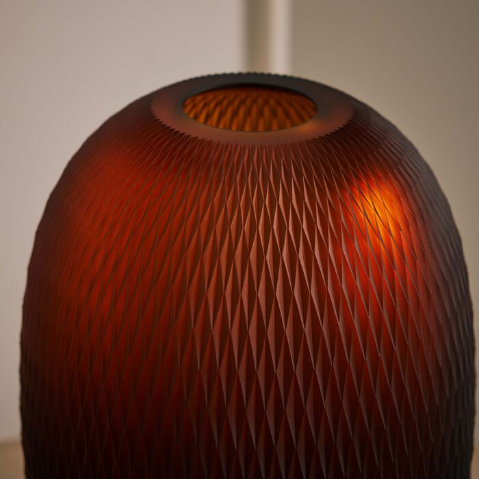 ruckl metamorphosis vase round large amber