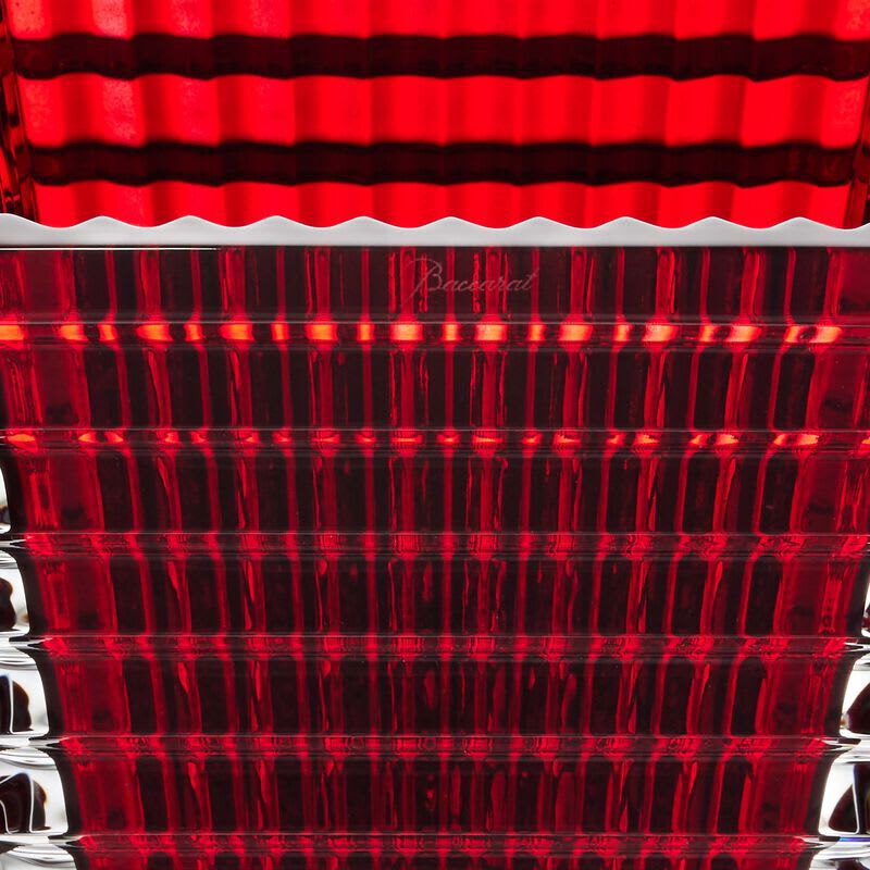 Eye Vase Rectangular Small Red baccarat eye vase rectangular small red
