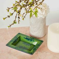 ginori 1735 oriente italiano malachite trinket tray square small green