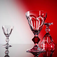 baccarat harcourt 1841 love drinking glass red