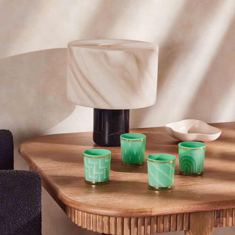 Vapor Drinking Glass Green Set Of 4 jonathan adler vapor drinking glass green set of 4