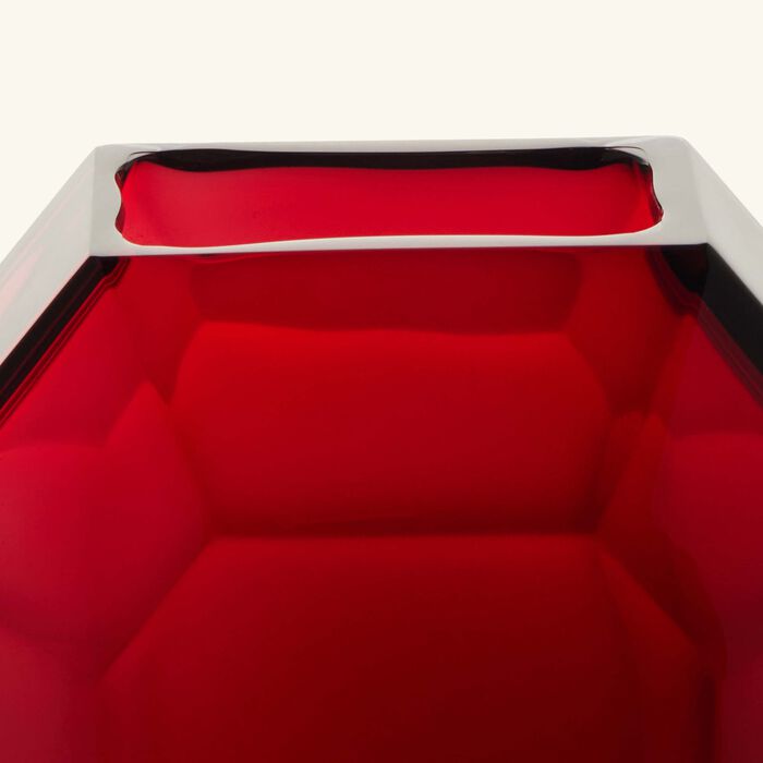 Octogone Bud Vase Small Red baccarat octogone bud vase small red