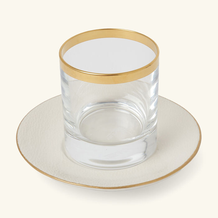 villari dressage ice cream cup   saucer clear