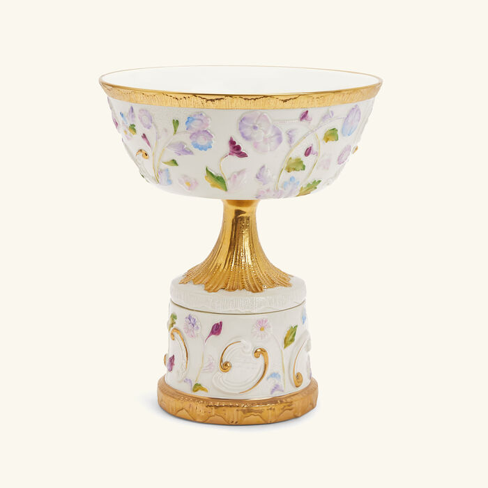 villari taormina footed fruit bowl white