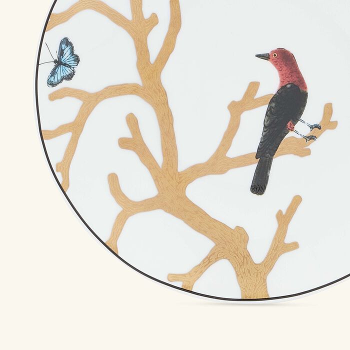 bernardaud aux oiseaux bread butter plate round gold 16cm