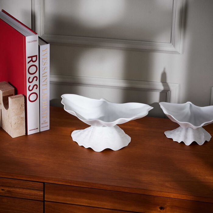 l objet neptune centerpiece large white