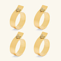 versace medusa napkin ring gold set of 4