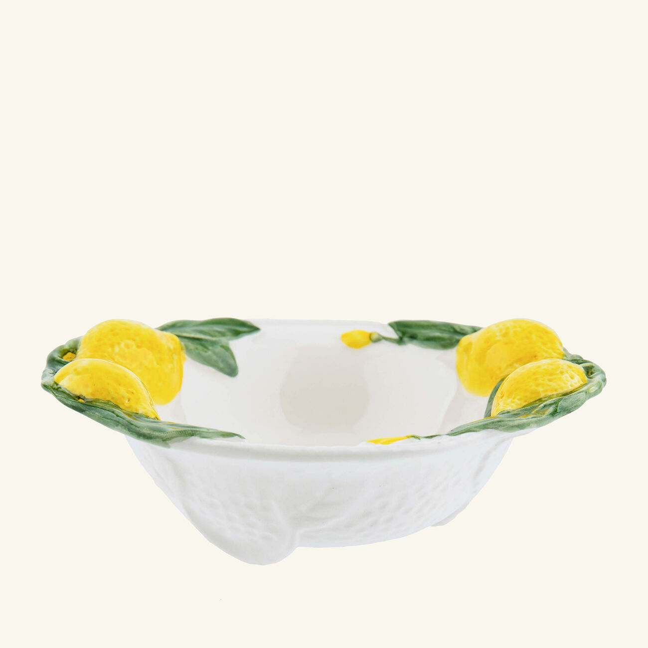 les ottomans lemon serving bowl white