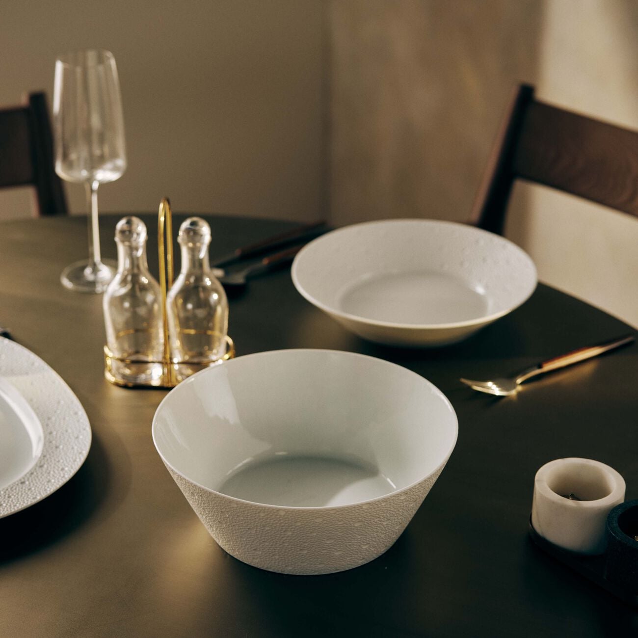 Ecume Salad Bowl White 24cm bernardaud ecume salad bowl white 24cm