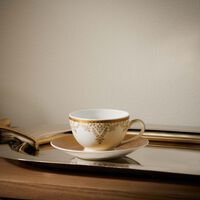 bernardaud voyage tea cup   saucer gold