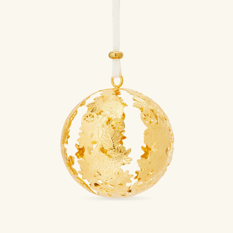 christofle bouquet givr  2025 christmas ornament silver plated gold