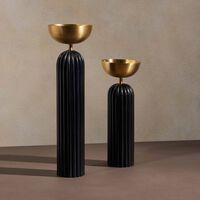 ira udaipur aadya diya tea light holder large black