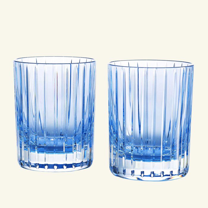 baccarat harmonie drinking glass blue set of 2